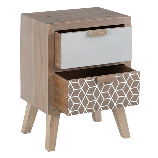 Bed Sofa Side Table with Drawer and Shelf, Wood Nightstand (40 X 30 X 55 СМ), Modern End Table for Bedroom and Living Room