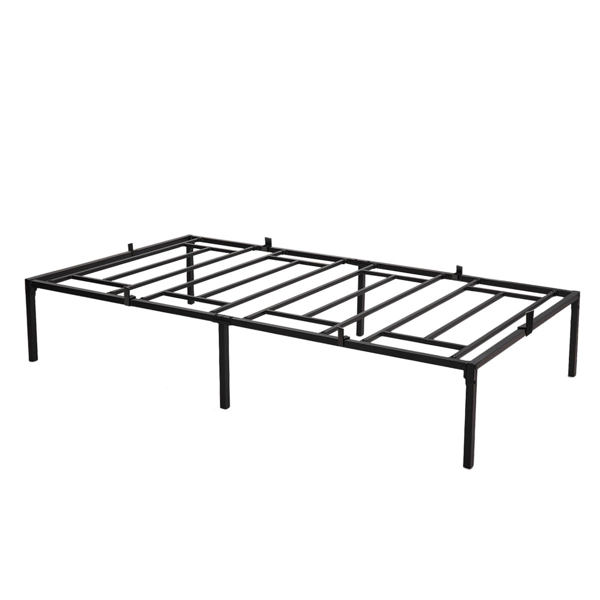 Metal Twin Bed Frame 14 Inches, Bedroom Platform, Steel Slat Support